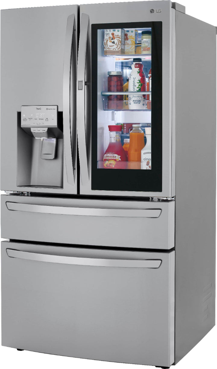 LG - 22.5 Cu. Ft. 4-Door French Door Counter-Depth Refrigerator with InstaView Door-in-Door and Craft Ice - Stainless steel_12