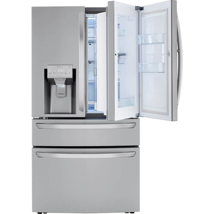 LG - 29.5 Cu. Ft. 4-Door French Door Smart Refrigerator with Door-in-Door and Craft Ice - Stainless steel_29