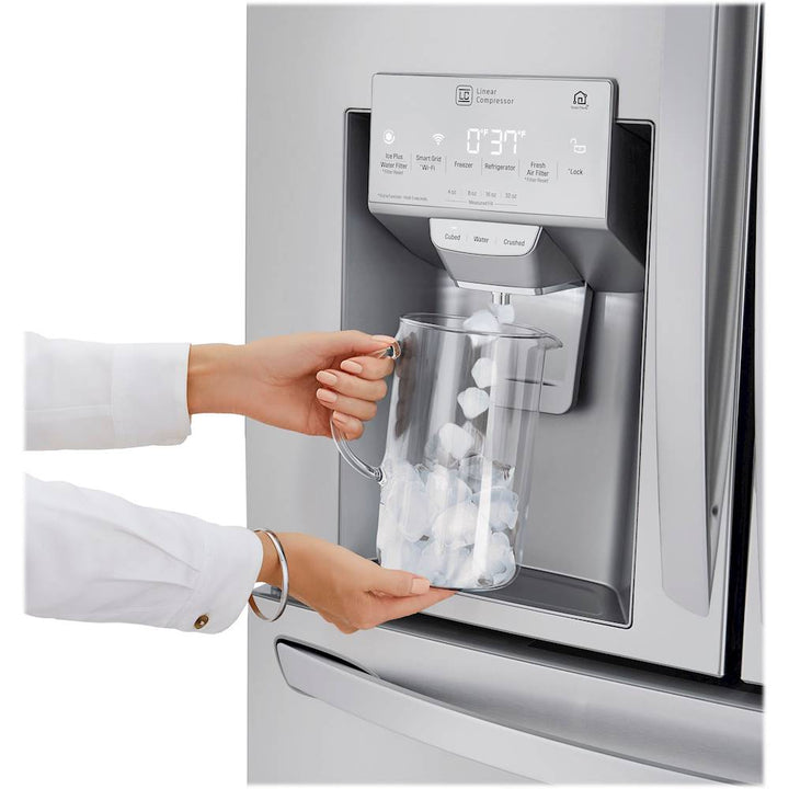 LG - 29.5 Cu. Ft. 4-Door French Door Smart Refrigerator with Door-in-Door and Craft Ice - Stainless steel_9