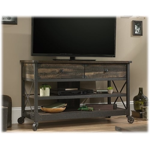 Sauder - TV Cabinet for Most TVs Up to 55" - Carbon Oak_6