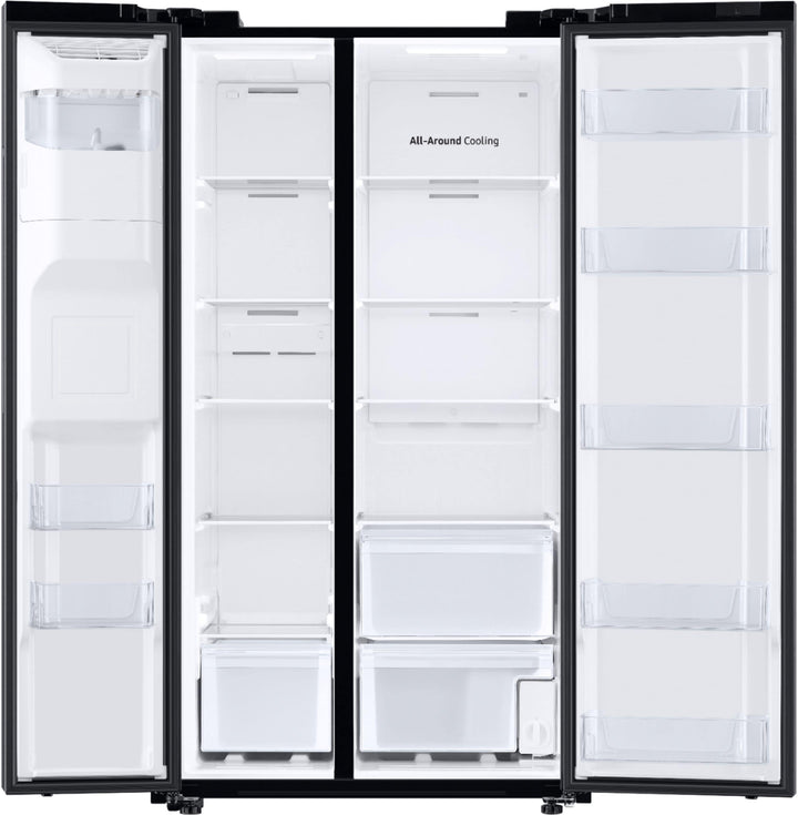 Samsung - 27.4 Cu. Ft. Side-by-Side Refrigerator - Black stainless steel_8