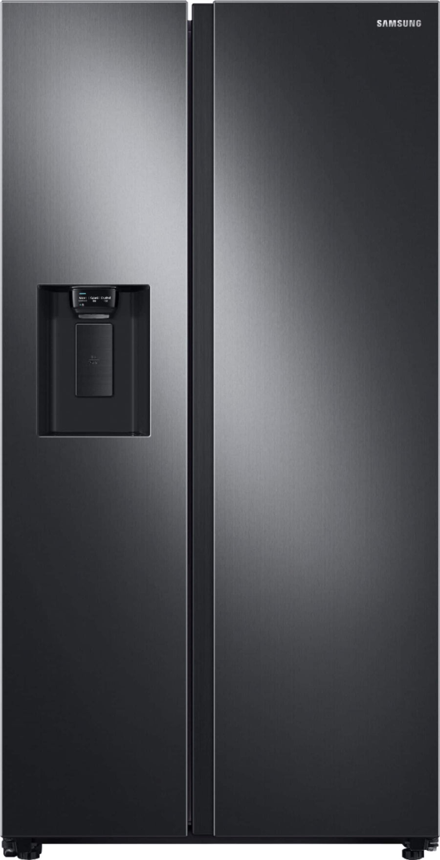 Samsung - 22 Cu. Ft. Side-by-Side Counter-Depth Refrigerator - Black stainless steel_0