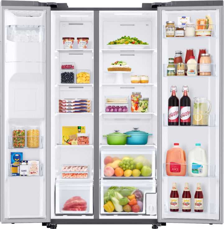 Samsung - 22 Cu. Ft. Side-by-Side Counter-Depth Refrigerator - Stainless steel_9