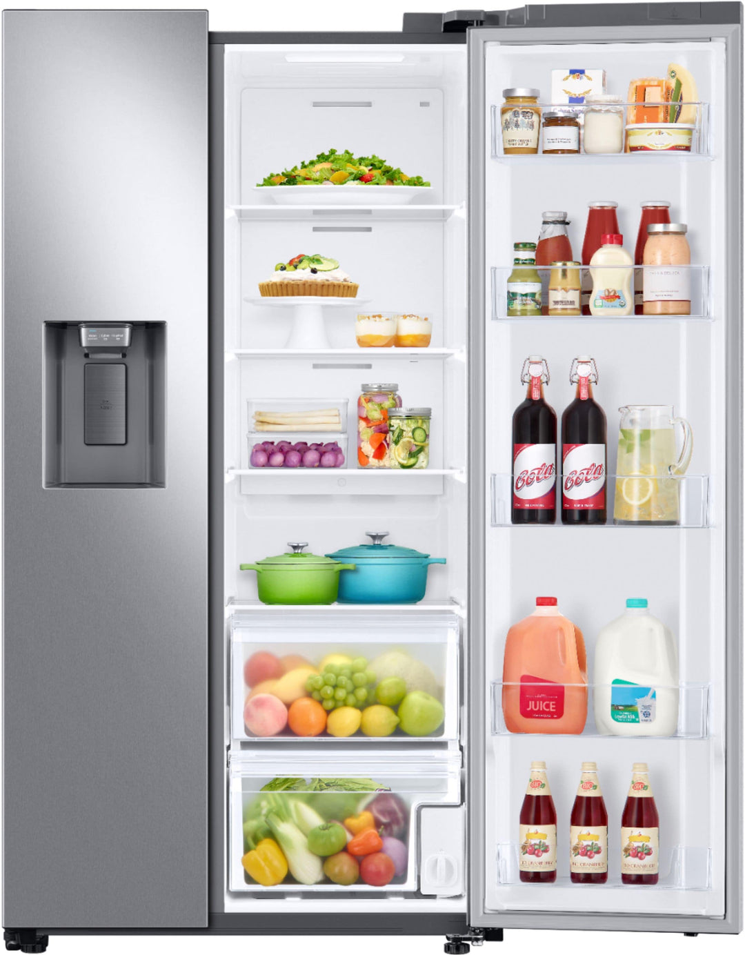 Samsung - 22 Cu. Ft. Side-by-Side Counter-Depth Refrigerator - Stainless steel_7