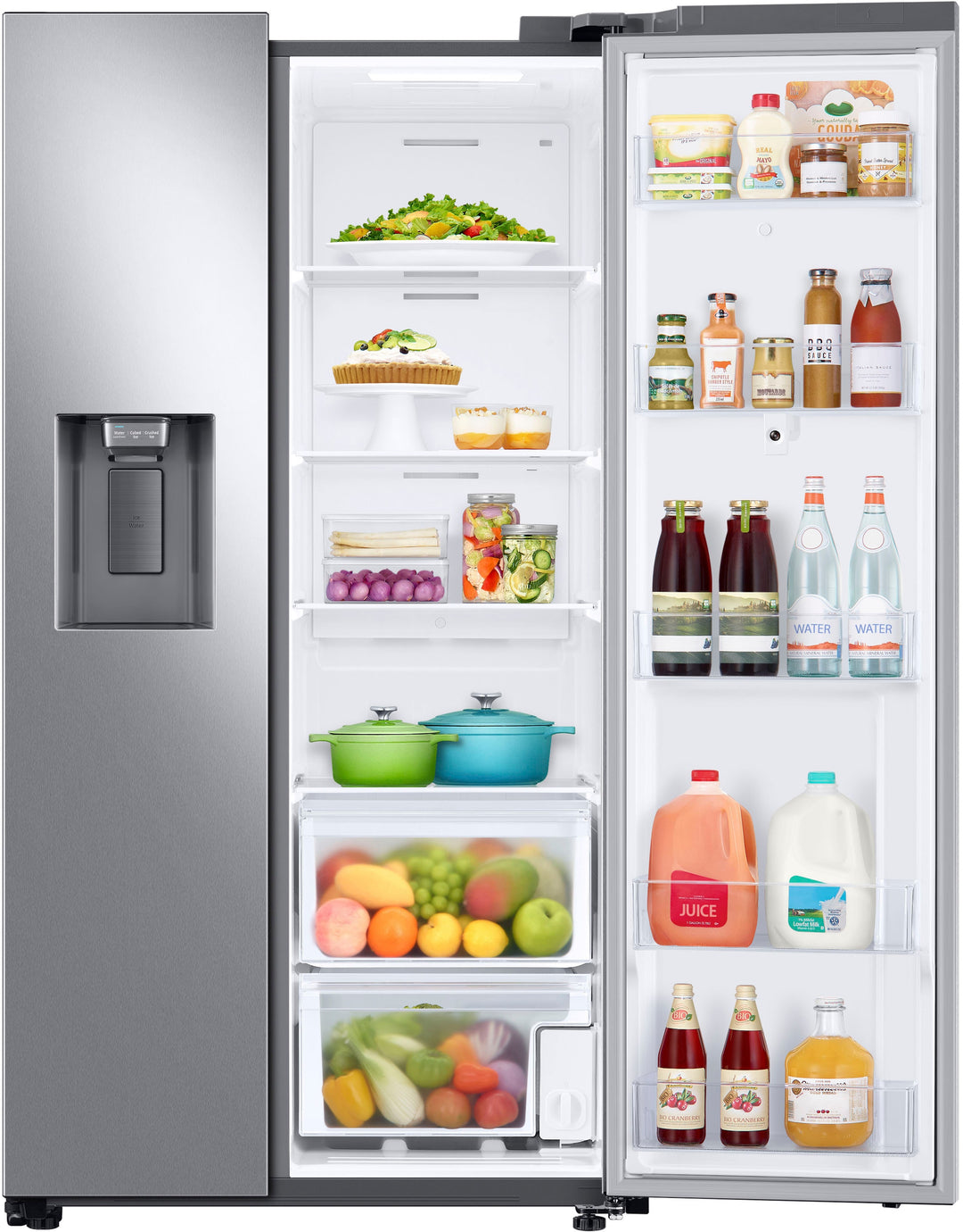 Samsung - 26.7 Cu. Ft. Side-by-Side Refrigerator with 21.5" Touch-Screen Family Hub - Stainless steel_5