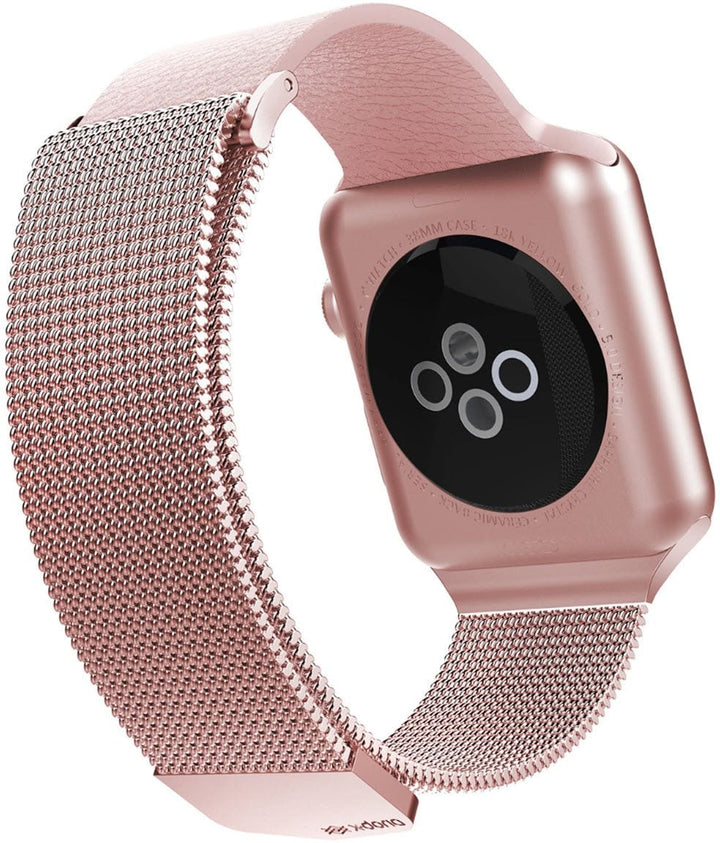 Raptic - Hybrid Mesh Watch Band for Apple Watch® 42mm, 44mm and Series 7, 45mm - Rose Gold_1