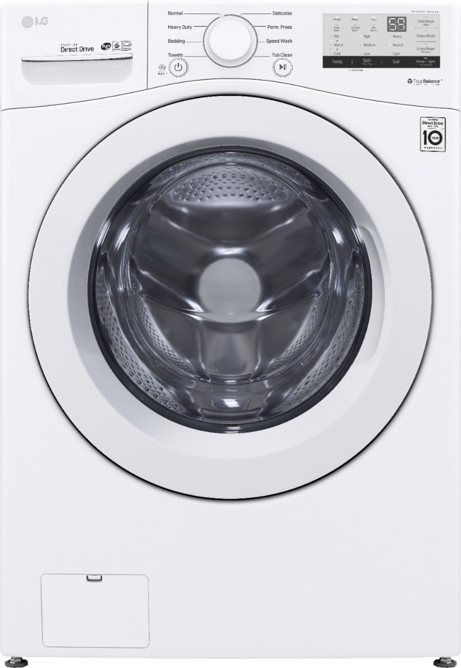 LG - 4.5 Cu. Ft. High Efficiency Stackable Front-Load Washer with 6Motion Technology - White_0
