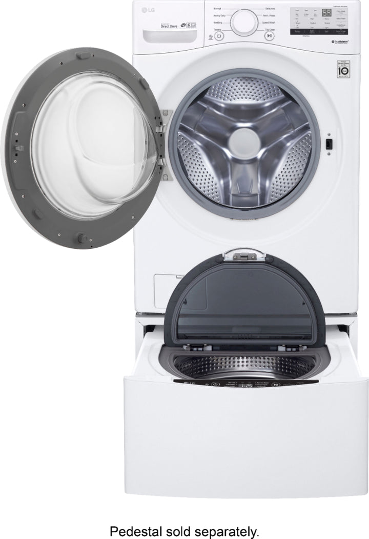 LG - 4.5 Cu. Ft. High Efficiency Stackable Front-Load Washer with 6Motion Technology - White_7