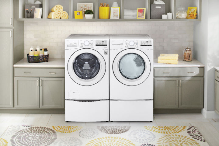 LG - 4.5 Cu. Ft. High Efficiency Stackable Front-Load Washer with 6Motion Technology - White_2