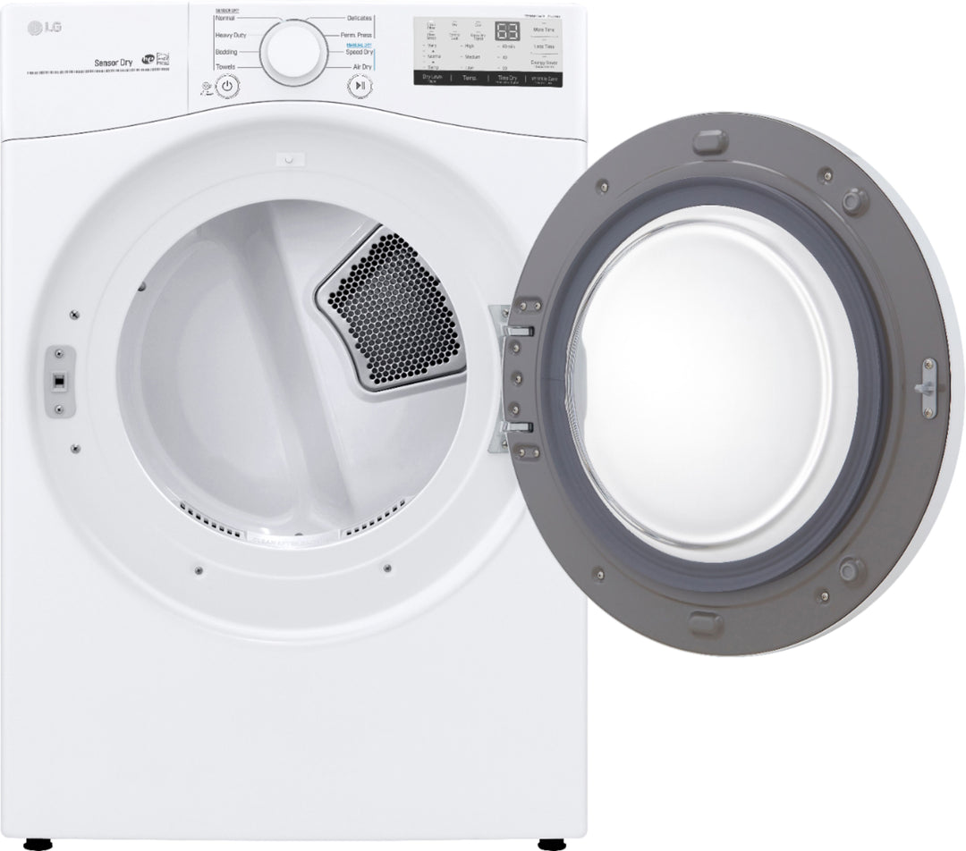 LG - 7.4 Cu. Ft. Stackable Electric Dryer with FlowSense™ - White_6