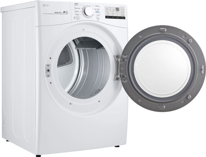 LG - 7.4 Cu. Ft. Stackable Electric Dryer with FlowSense™ - White_7