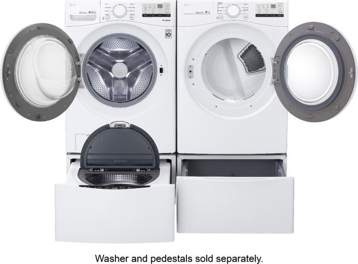 LG - 7.4 Cu. Ft. Stackable Electric Dryer with FlowSense™ - White_12