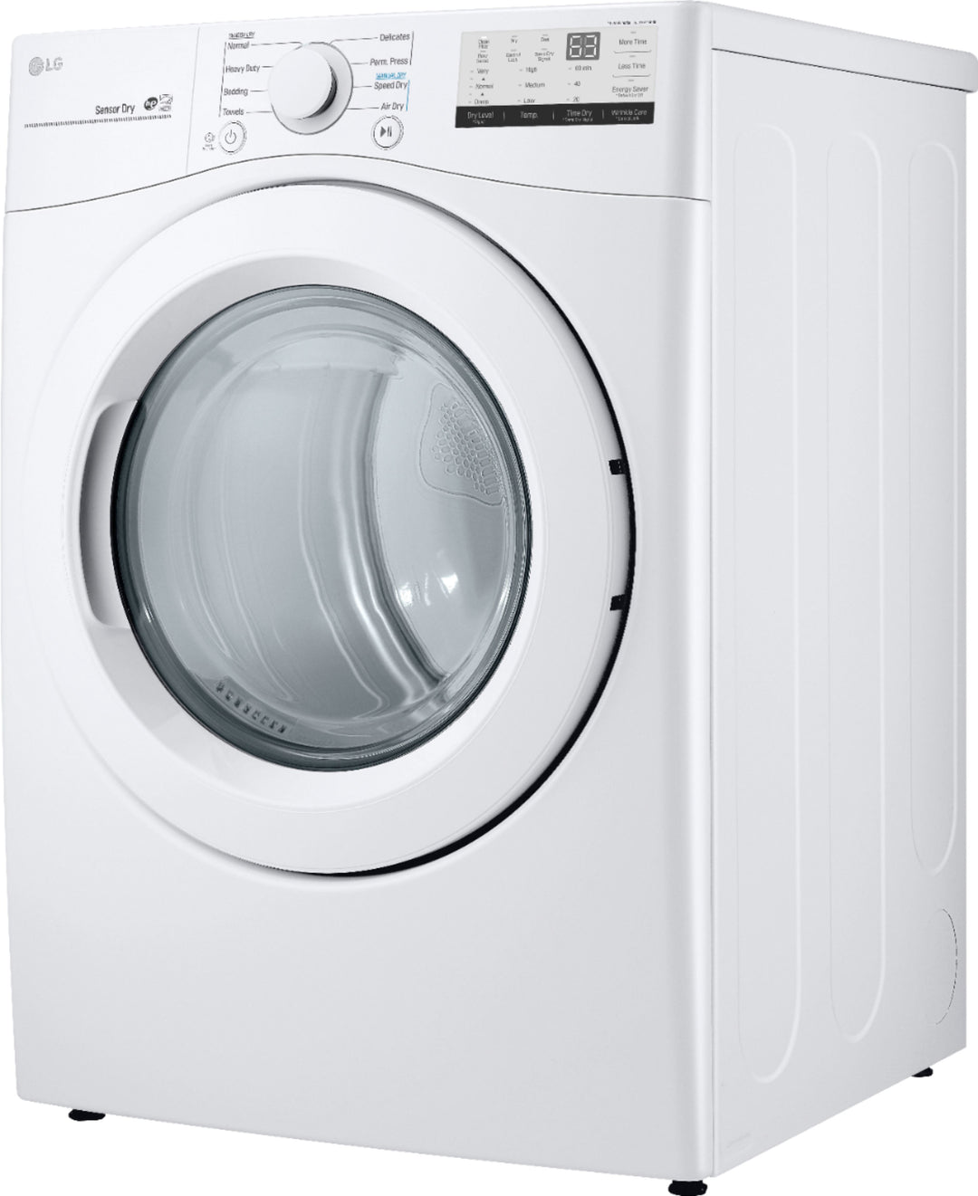 LG - 7.4 Cu. Ft. Stackable Electric Dryer with FlowSense™ - White_8