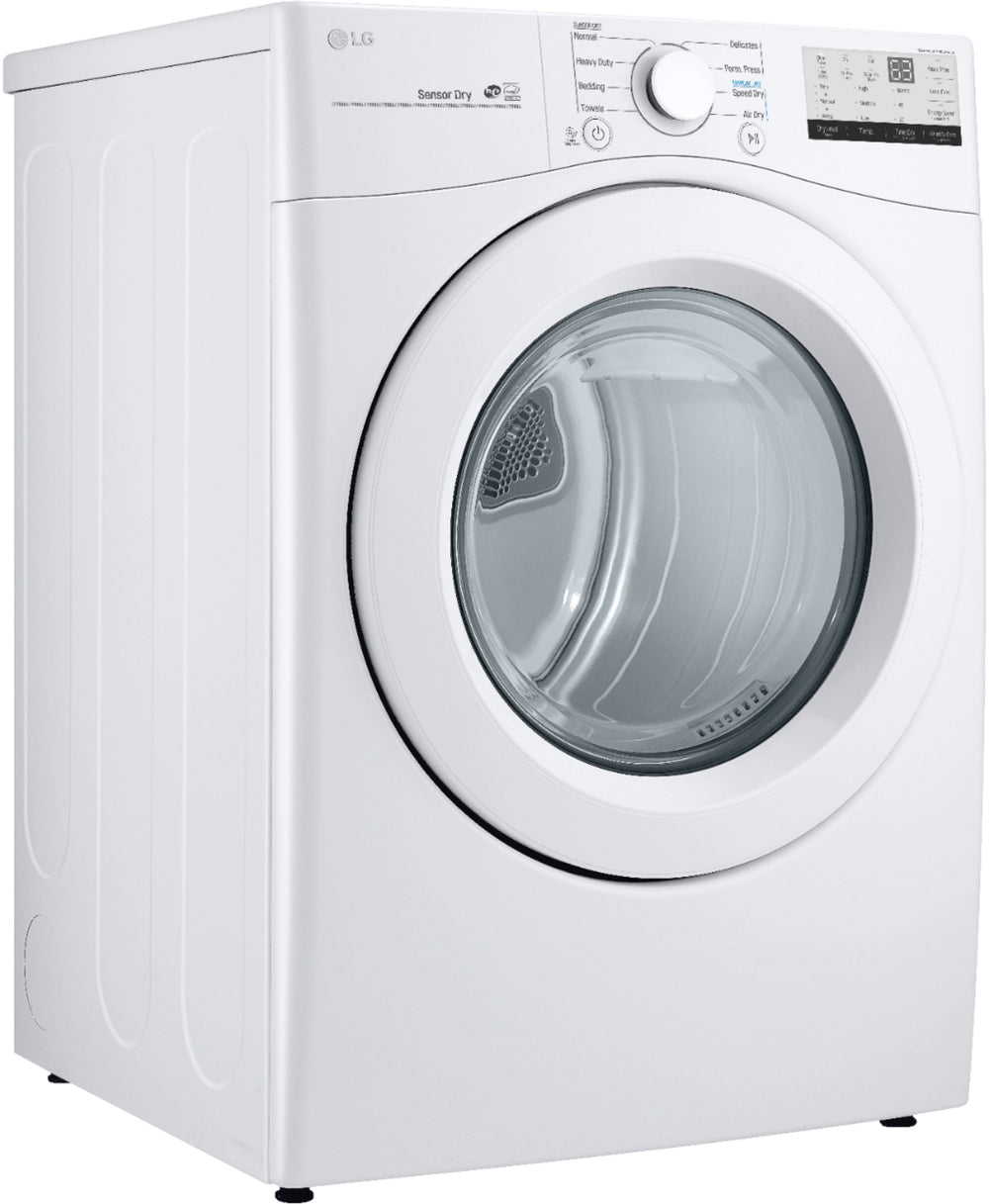LG - 7.4 Cu. Ft. Stackable Gas Dryer with FlowSense™ - White_1