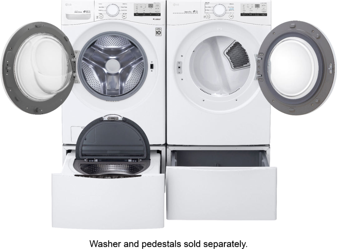 LG - 7.4 Cu. Ft. Stackable Gas Dryer with FlowSense™ - White_12