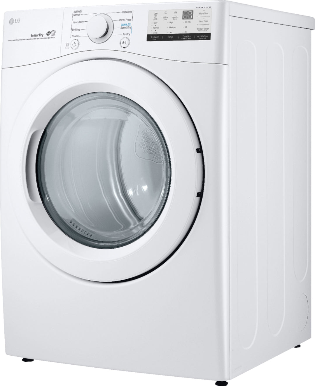 LG - 7.4 Cu. Ft. Stackable Gas Dryer with FlowSense™ - White_8