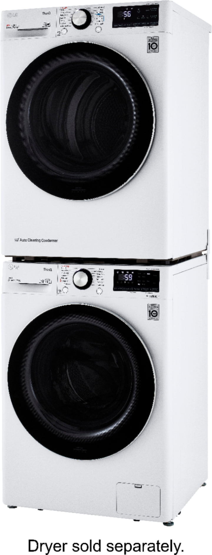 LG - 2.4 Cu. Ft. Compact Smart Front Load Washer with Built-In Intelligence - White_10
