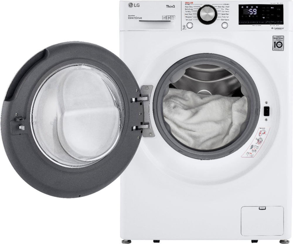 LG - 2.4 Cu. Ft. Compact Smart Front Load Washer with Built-In Intelligence - White_1