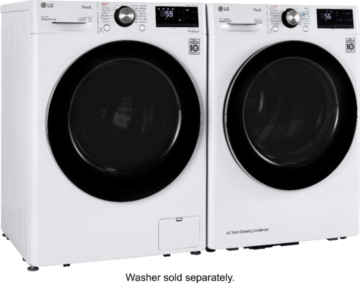 LG - 4.2 cu ft Stackable Electric Dryer with Dual Inverter HeatPump - White_21