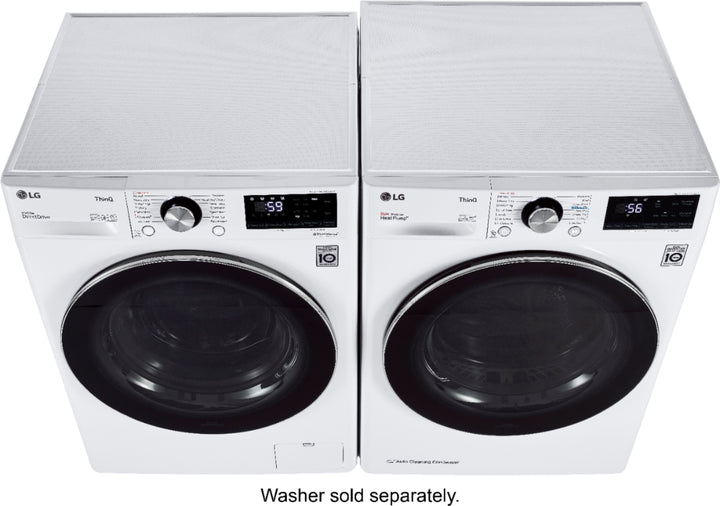 LG - 4.2 cu ft Stackable Electric Dryer with Dual Inverter HeatPump - White_18
