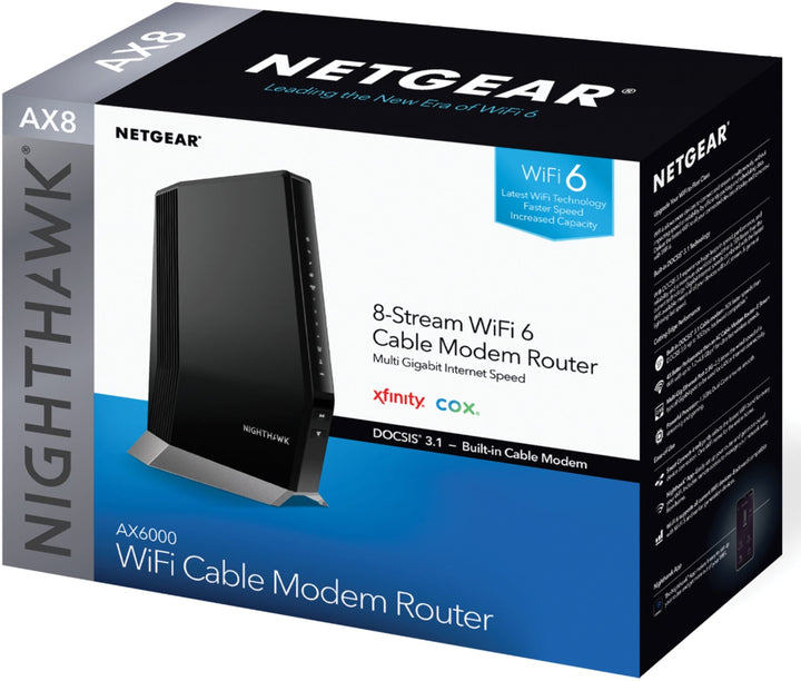 NETGEAR - Nighthawk AX6000 Wi-Fi 6 Router with DOCIS 3.1 Cable Modem - Black_2