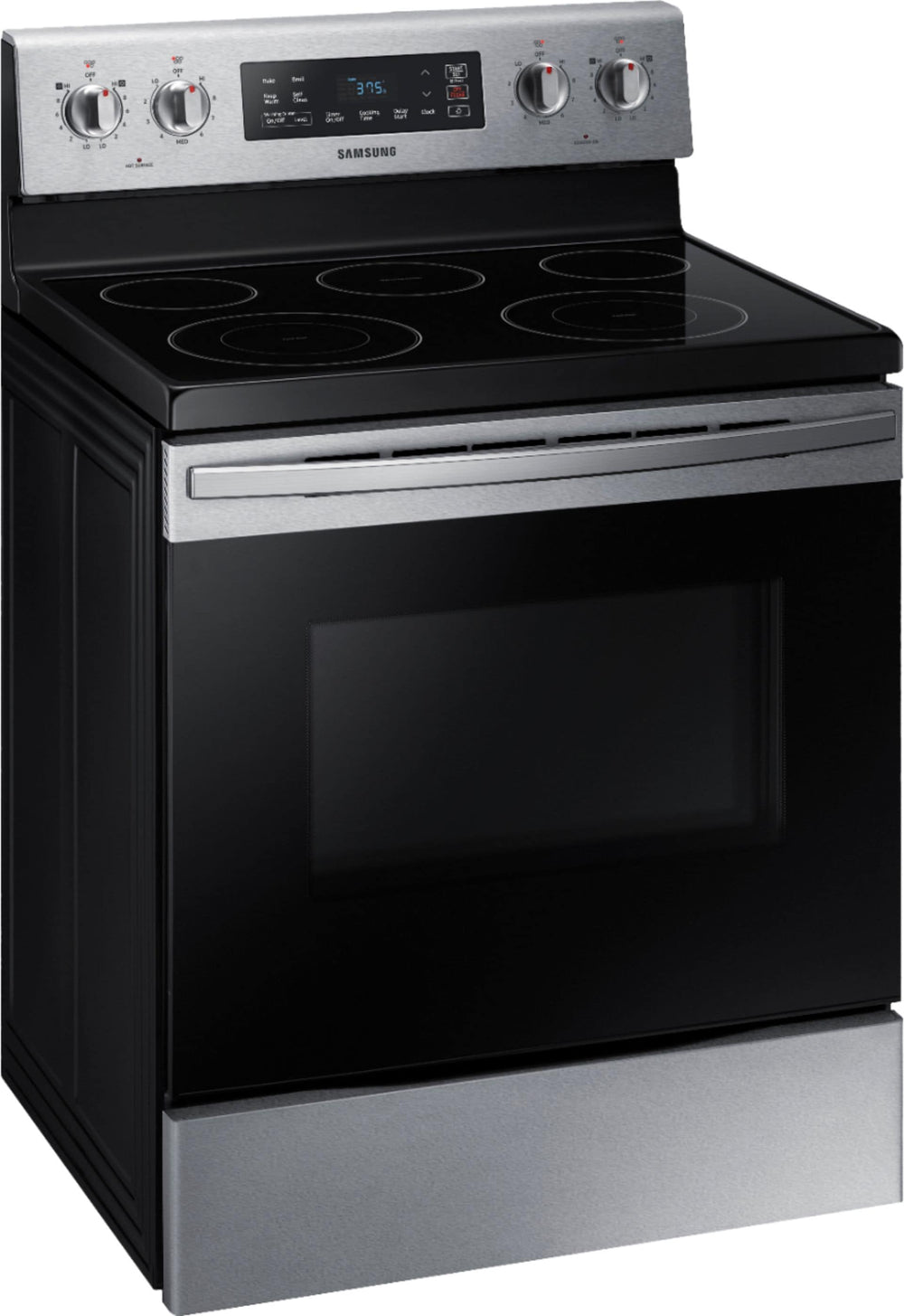 Samsung - 5.9 cu. ft. Freestanding Electric Range with Self-Cleaning - Stainless steel_1