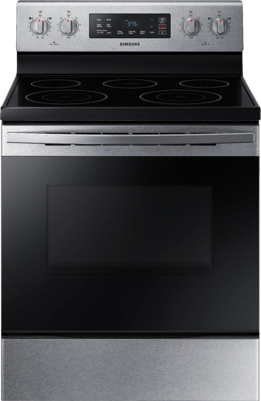 Samsung - 5.9 cu. ft. Freestanding Electric Range with Self-Cleaning - Stainless steel_0