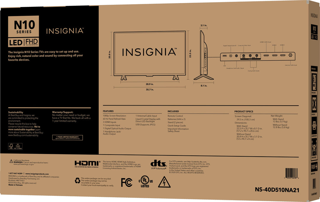Insignia™ - 40" Class N10 Series LED Full HD TV_7