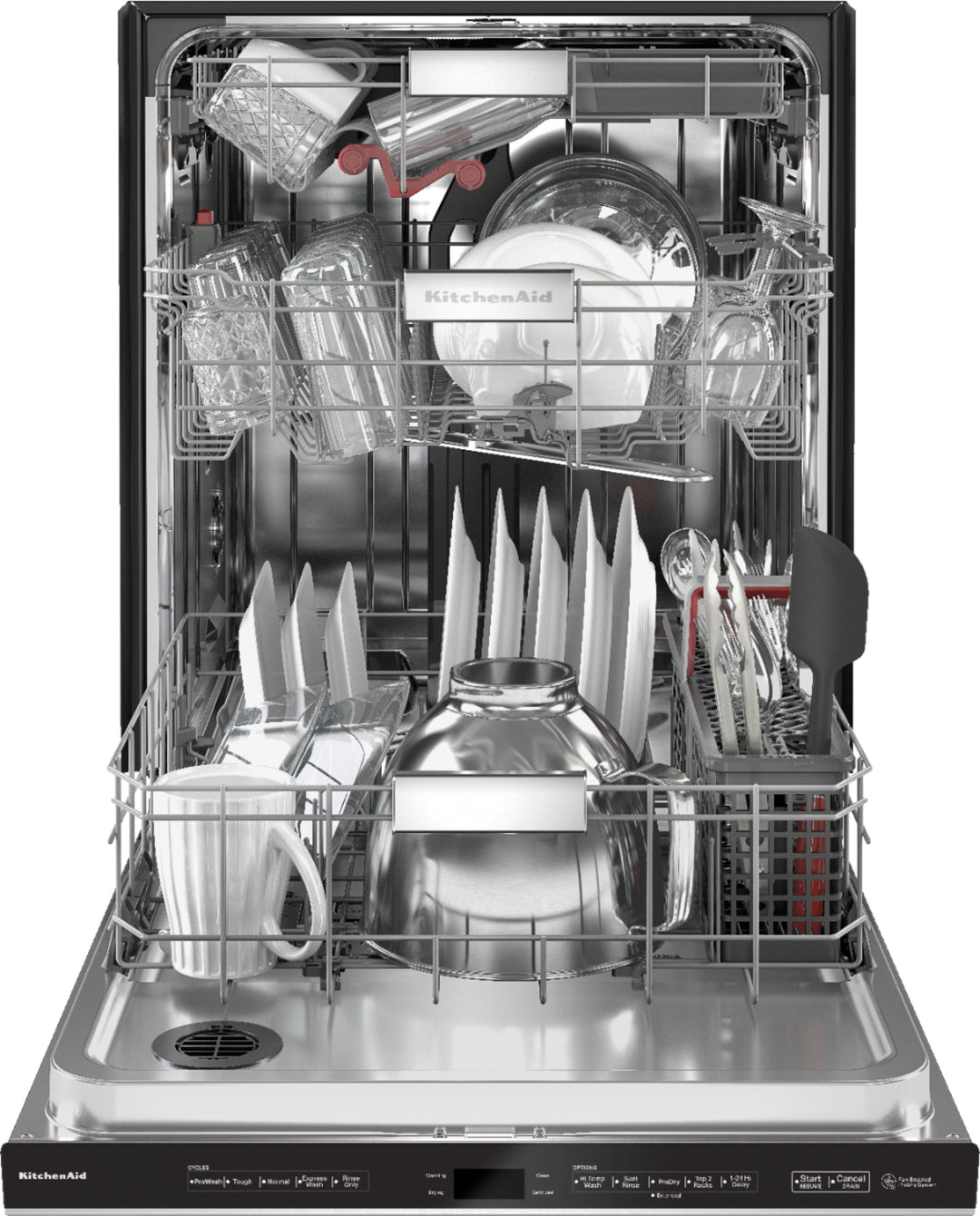 KitchenAid - Top Control Built-In Dishwasher with Stainless Steel Tub, FreeFlex™ Third Rack, 44dBA - Stainless steel_19