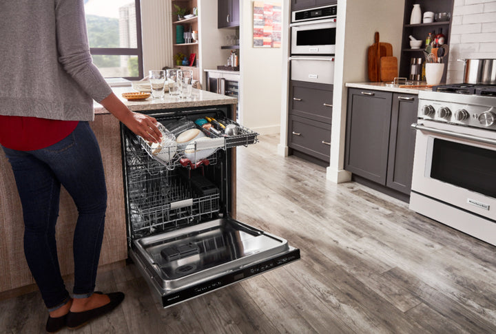 KitchenAid - Top Control Built-In Dishwasher with Stainless Steel Tub, FreeFlex™ Third Rack, 44dBA - Stainless steel_10