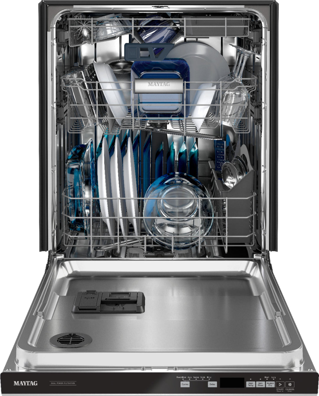 Maytag - Top Control Built-In Dishwasher with Stainless Steel Tub, Dual Power Filtration, 3rd Rack, 47dBA - Stainless steel_7