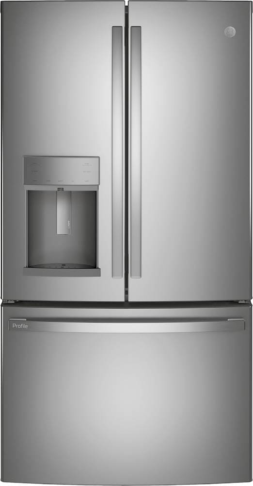 GE Profile - 22.1 Cu. Ft. French Door Counter-Depth Refrigerator with Hands-Free AutoFill - Stainless steel_0