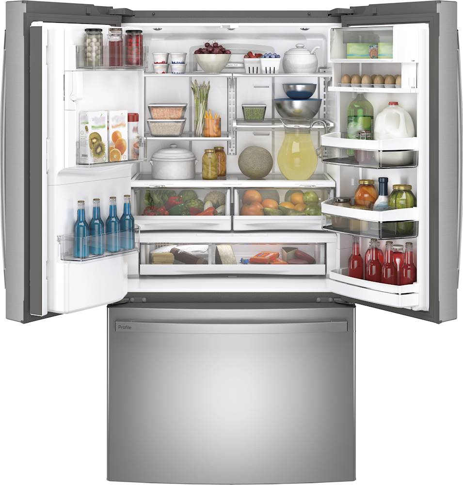 GE Profile - 22.1 Cu. Ft. French Door Counter-Depth Refrigerator with Hands-Free AutoFill - Stainless steel_19
