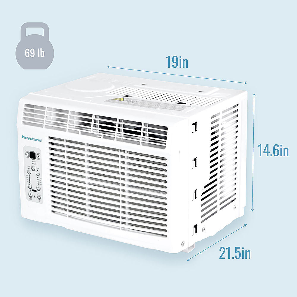 Keystone - 550 Sq. Ft. 12,000 BTU Window Air Conditioner - White_1