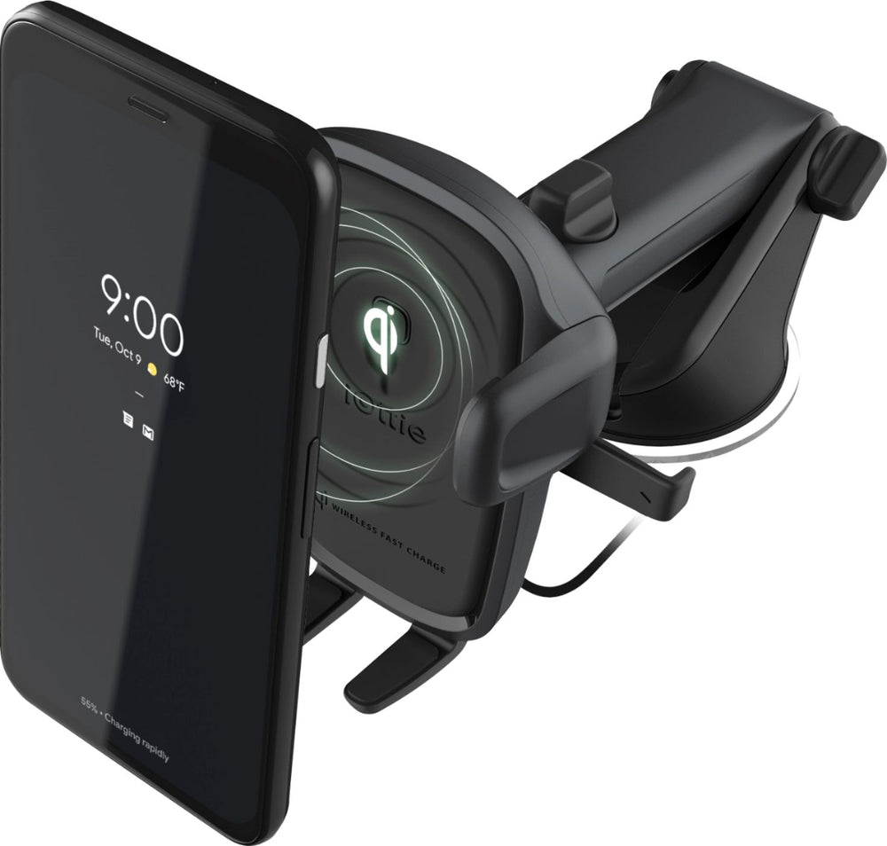 iOttie - Easy One Touch 2 Wireless Fast Charge Universal Dash/Windshield Mount for Mobile Phones - Black_1