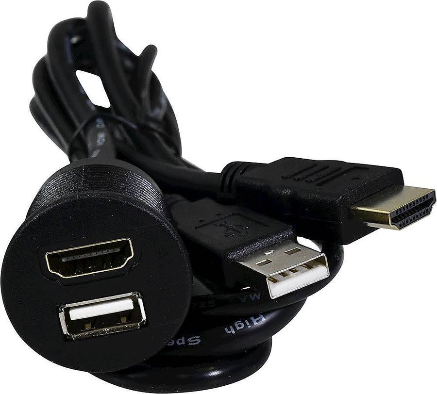 PAC - 3' Dash-Mount USB and HDMI Extension Cable - Black_0