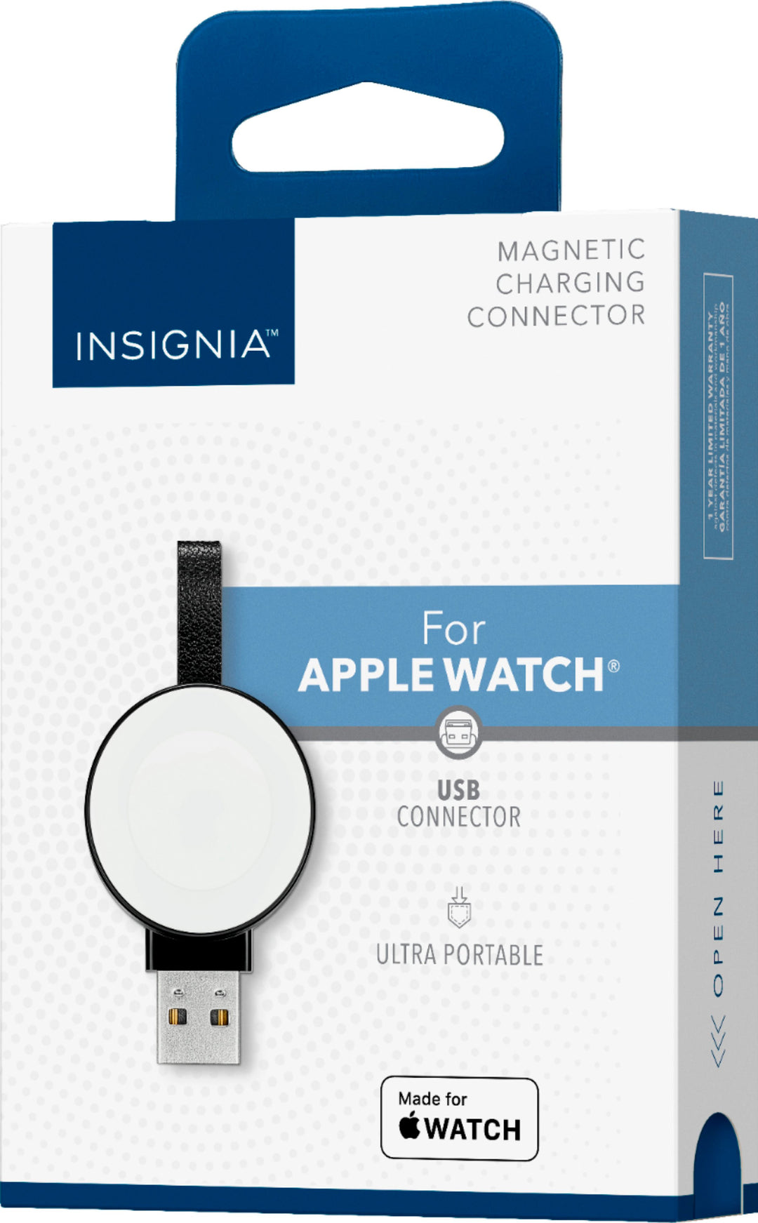 Insignia™ - Magnetic Charging Dongle for Apple Watch® - White_1