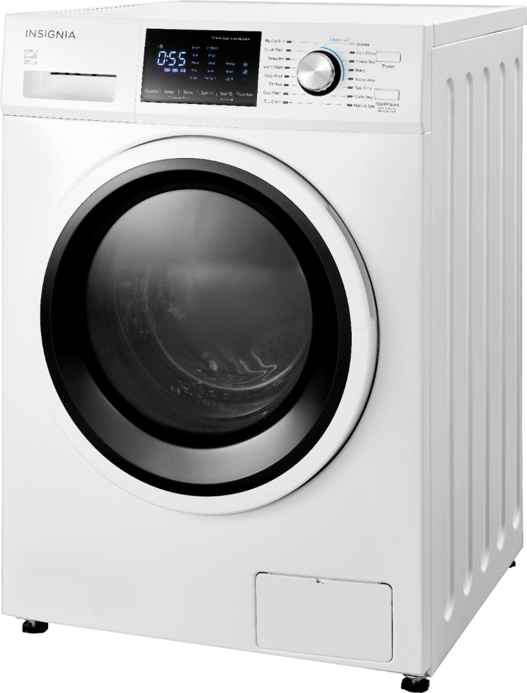 Insignia™ - 2.7 Cu. Ft. High Efficiency Stackable Front Load Washer - White_2