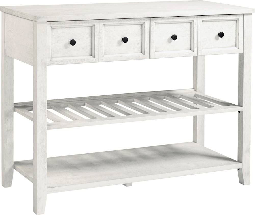 Walker Edison - Traditional Solid Wood 2-Drawer Buffet Sideboard - White_1