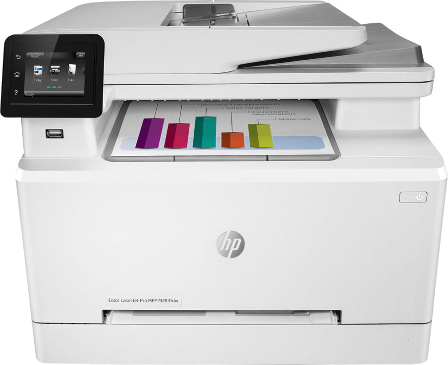 HP - LaserJet Pro M283fdw Wireless Color All-In-One Laser Printer - White_0