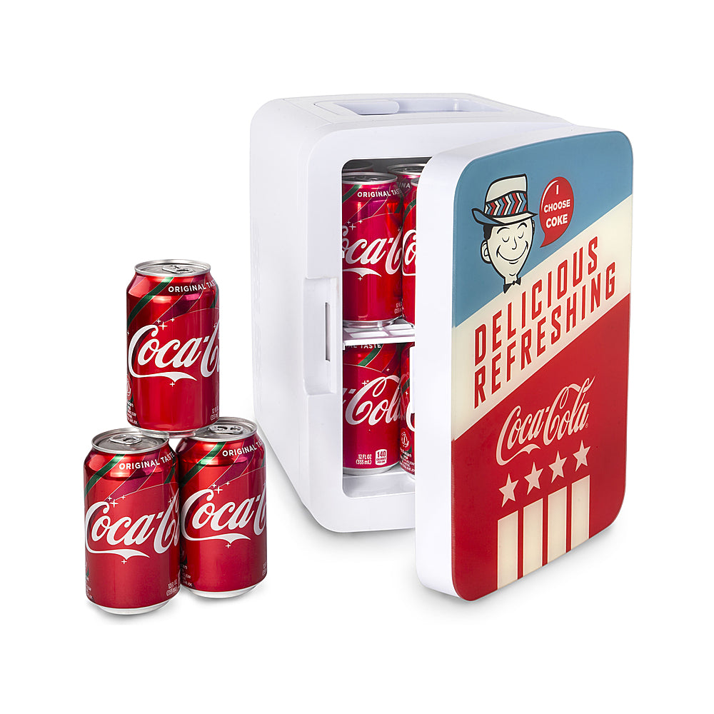 Cooluli - Coca-Cola Americana 0.4 Cu. Ft. Mini Fridge - Red_3