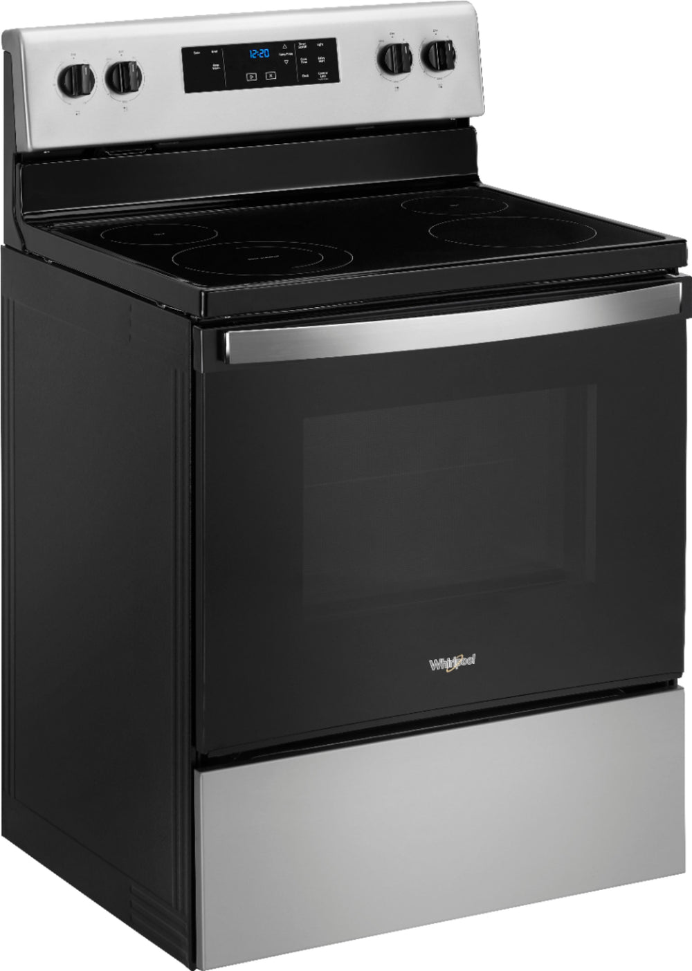 Whirlpool - 5.3 Cu. Ft. Freestanding Electric Range with Keep Warm Setting - Stainless steel_1