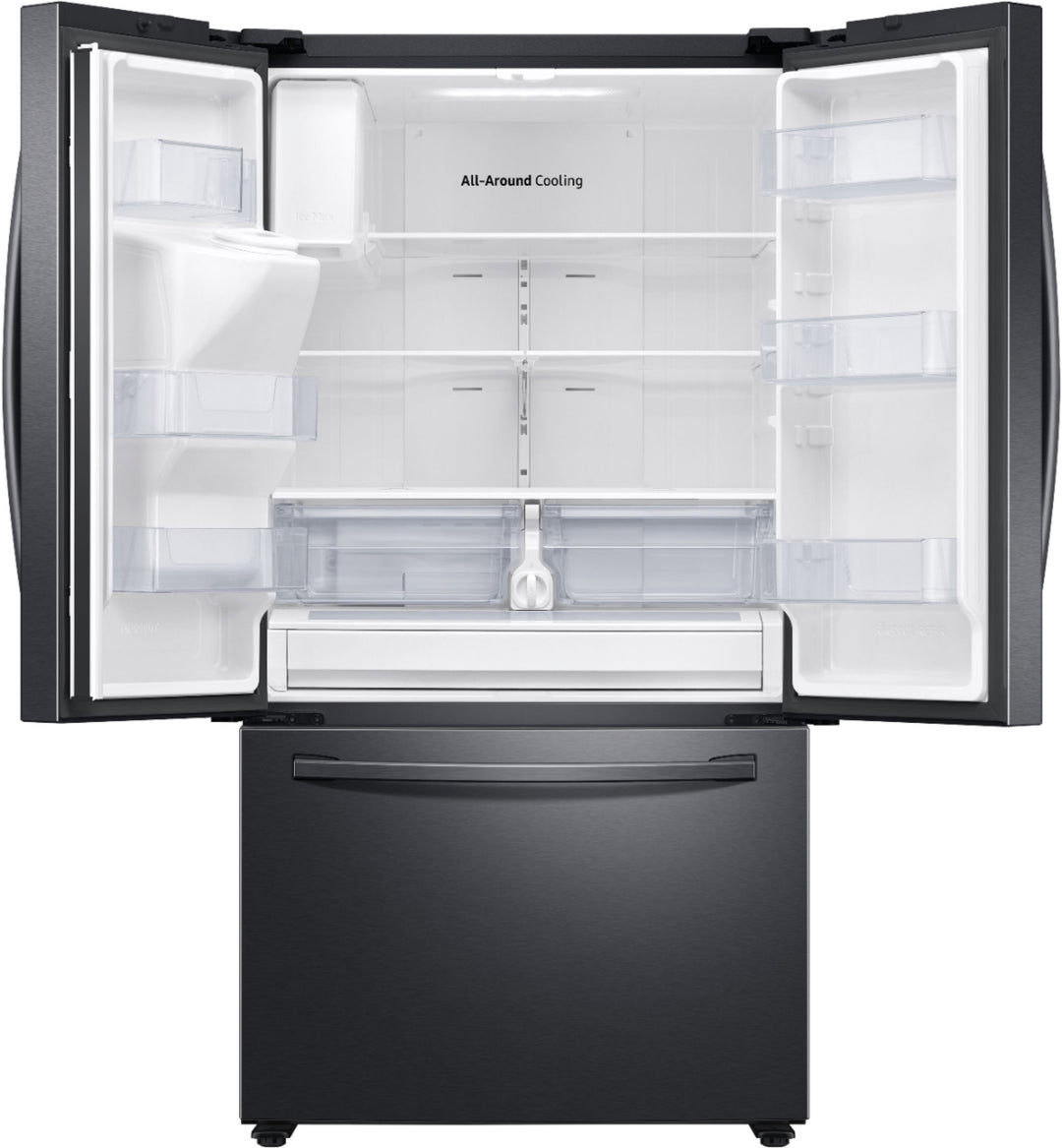 Samsung - 27 cu. ft. Large Capacity 3-Door French Door Refrigerator with External Water & Ice Dispenser - Black stainless steel_10
