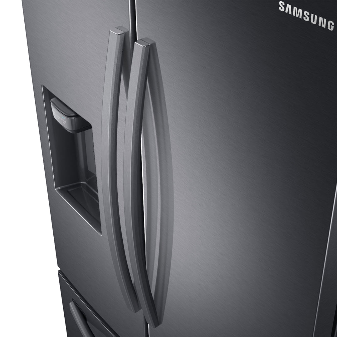 Samsung - 27 cu. ft. Large Capacity 3-Door French Door Refrigerator with External Water & Ice Dispenser - Black stainless steel_8