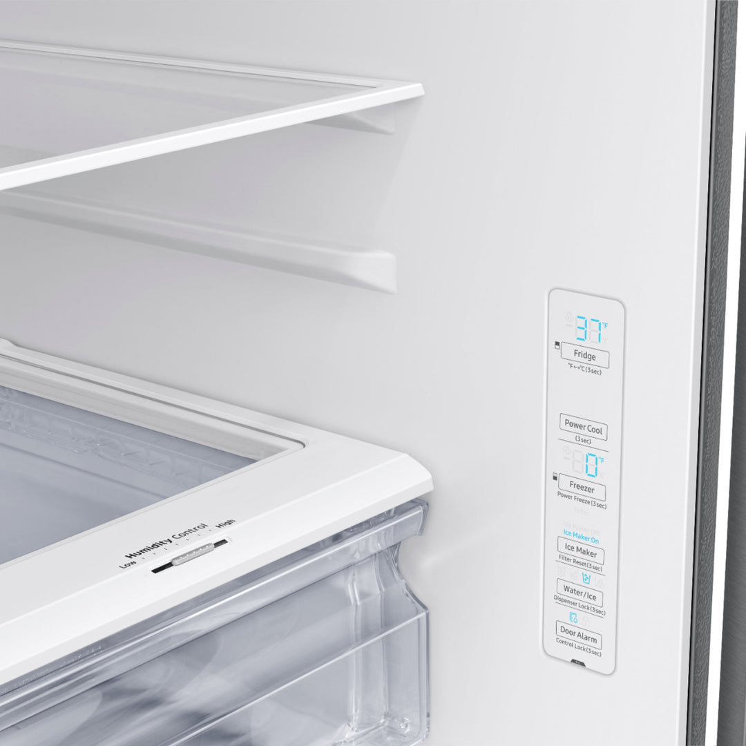 Samsung - 27 cu. ft. Large Capacity 3-Door French Door Refrigerator with External Water & Ice Dispenser - Stainless steel_4
