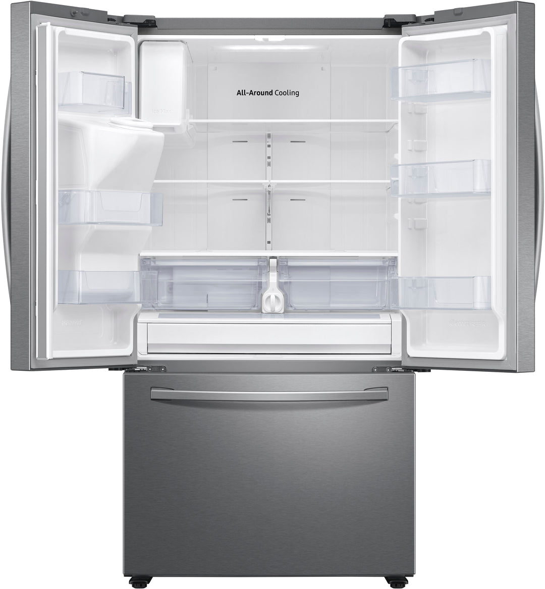 Samsung - 26.5 cu. ft. Large Capacity 3-Door French Door Refrigerator with Family Hub and External Water & Ice Dispenser - Stainless steel_10