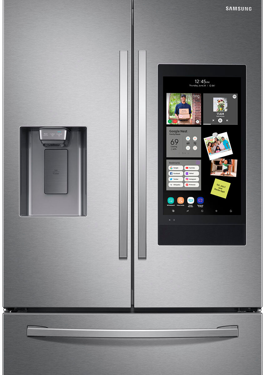 Samsung - 26.5 cu. ft. Large Capacity 3-Door French Door Refrigerator with Family Hub and External Water & Ice Dispenser - Stainless steel_7