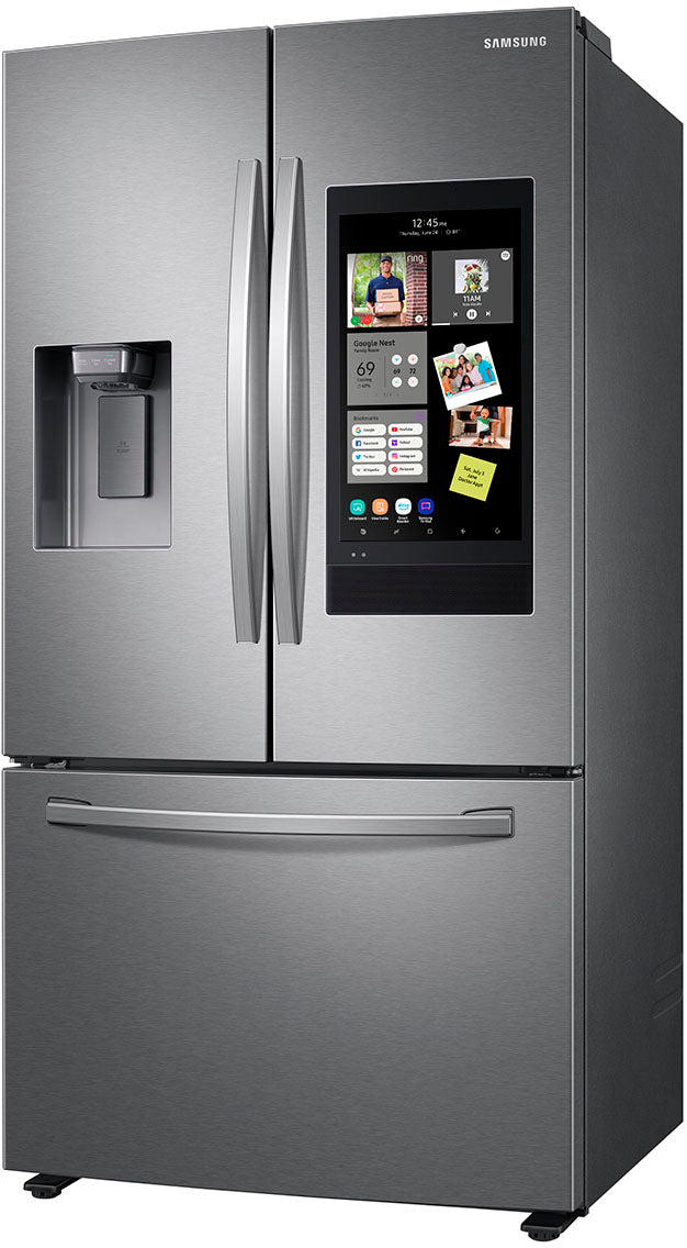 Samsung - 26.5 cu. ft. Large Capacity 3-Door French Door Refrigerator with Family Hub and External Water & Ice Dispenser - Stainless steel_5