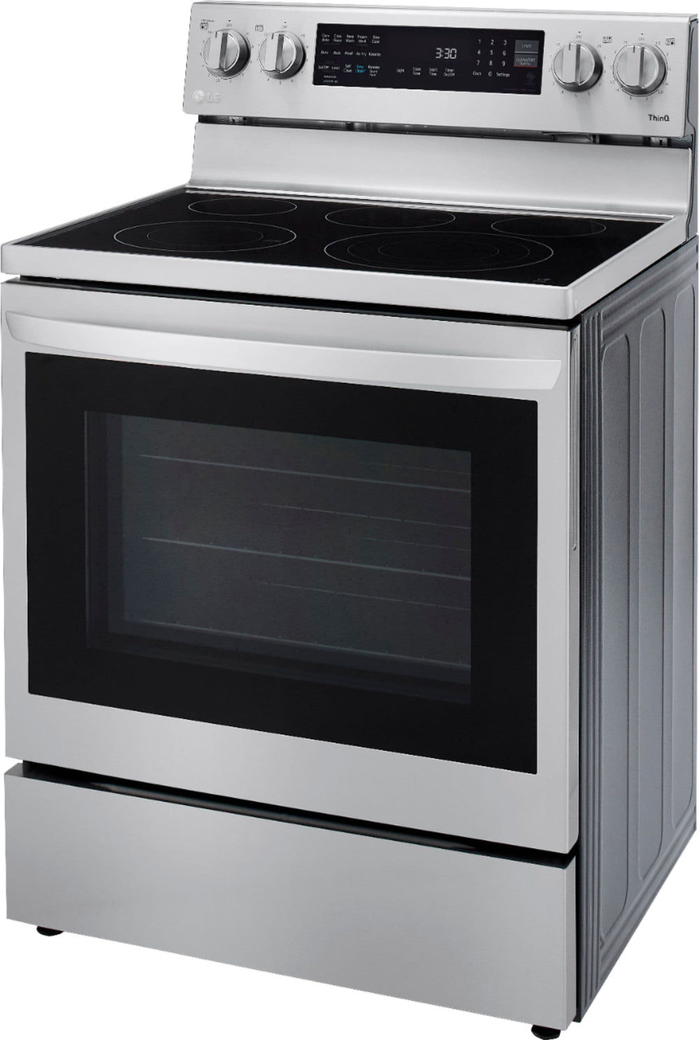 LG - 6.3 Cu. Ft. Smart Freestanding Electric Convection Range with EasyClean, Air Fry and InstaView - Stainless steel_1