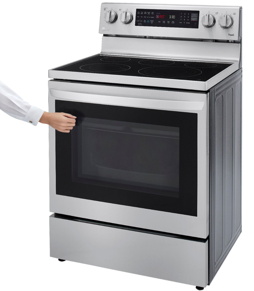 LG - 6.3 Cu. Ft. Smart Freestanding Electric Convection Range with EasyClean, Air Fry and InstaView - Stainless steel_31